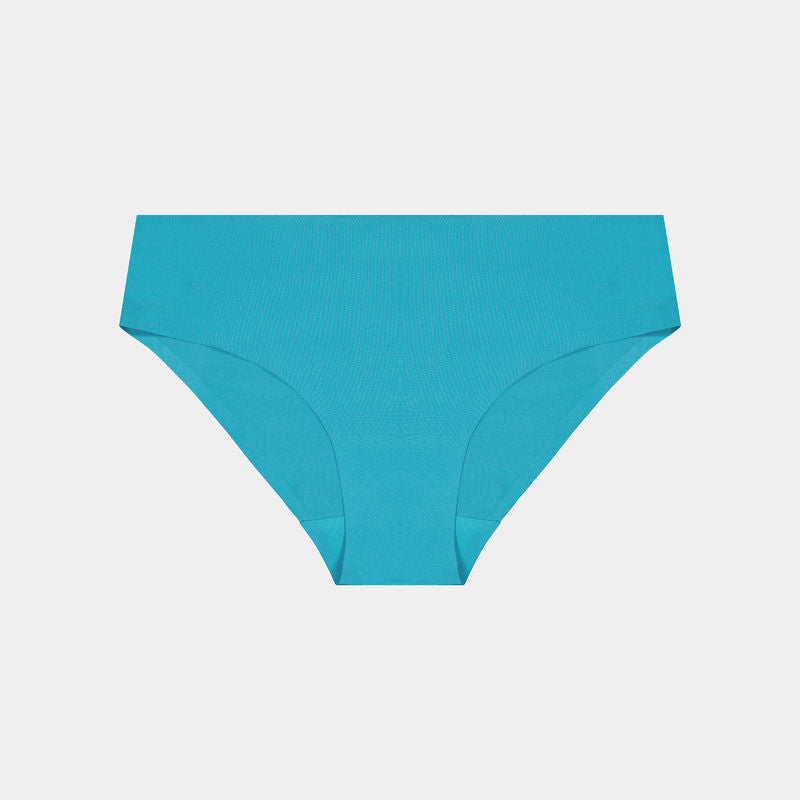 Perfectly Shapely Bikini in SCUBA BLUE. Flat lay front view
