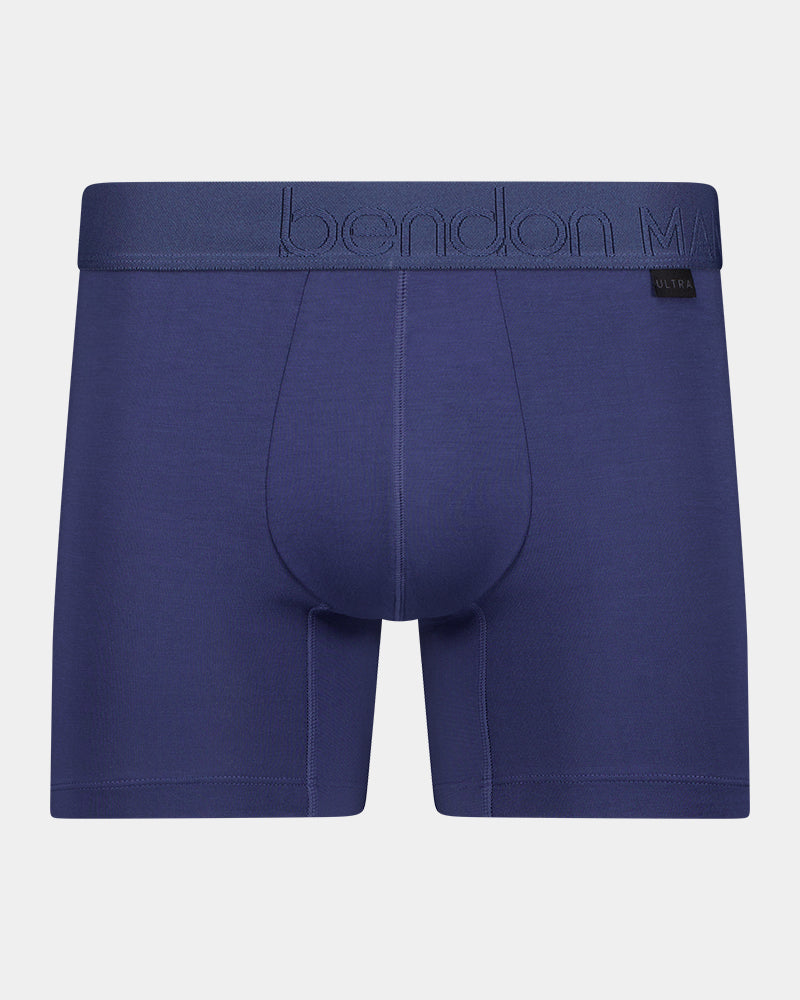 Bamboo Mens Trunk in VINTAGE INDIGO. Flat lay front view