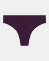 Au Naturel Thong in PLUM PERFECT. Flat lay front view