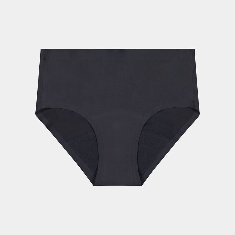 Flo Heavy Midi in BLACK. Flat lay front view