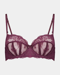 Sofia Underwire Bra in FIG. Flat lay front view