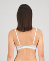 Model wears My Fit Lace Push Up Bra in OMPHALODES. On body back view