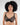 Model wears Romilly Underwire Bra in BLACK. On body front view