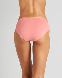 Body Cotton High Cut Brief Twin Pack in COLONY BLUE/LANTANA. Flat lay back view