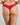 Model wears Margot Estelle Thong in JESTER RED. On body back view