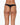 Model wears Naturally Me Thong in BLACK. On body back view