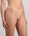 My Fit Lace Thong in FRAPPE. Flat lay back view
