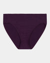Au Naturel High Cut Brief in PLUM PERFECT. Flat lay front view