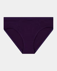 Body Cotton Bikini in PURPLE VELVET. Flat lay front view