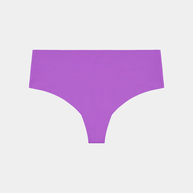 No Show Thong in AMETHYST ORCHID. Flat lay front view