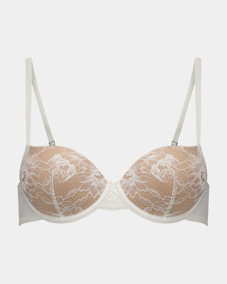 Dekota Contour Bra in SUGAR. Flat lay front view