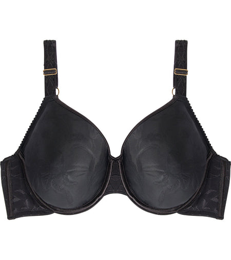 Profile Perfect Contour Bra in BLACK. Flat lay front view