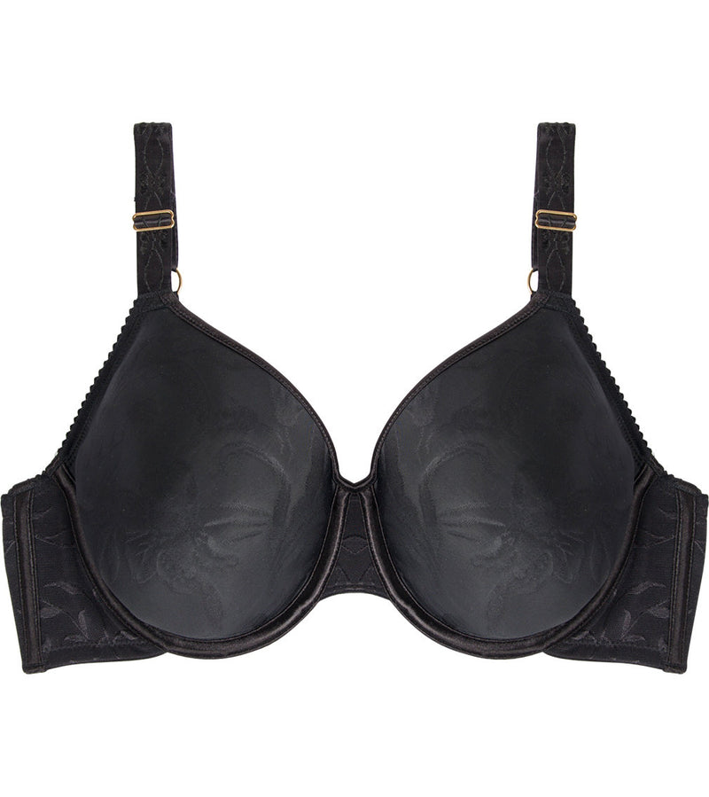 Profile Perfect Contour Bra in BLACK. Flat lay front view