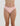Model wears Stretch Cotton Thong in ICY PINK. On body front view