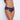 Model wears Zoe Thong in ECLIPSE BLUE/COPEN BLUE. On body side view
