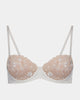 Louisa Underwire Bra in SUGAR. Flat lay front view