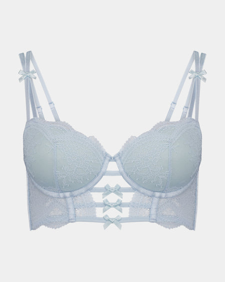 Jasmina Contour Bra in OMPHALODES. Flat lay front view