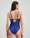 Model wears Leonie Bodysuit in SURF THE WEB. On body back view