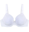 Rita Contour Bra in WHITE. Flat lay front view