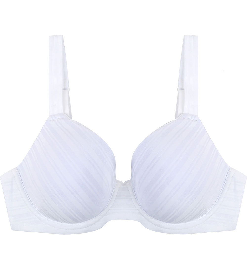 Rita Contour Bra in WHITE. Flat lay front view