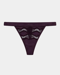 Palmer Thong in PLUM PERFECT. Flat lay front view