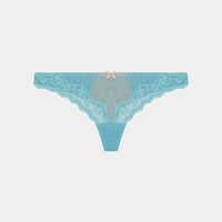 Giselle Thong in PORCELAIN/TUSCANY. Flat lay front view