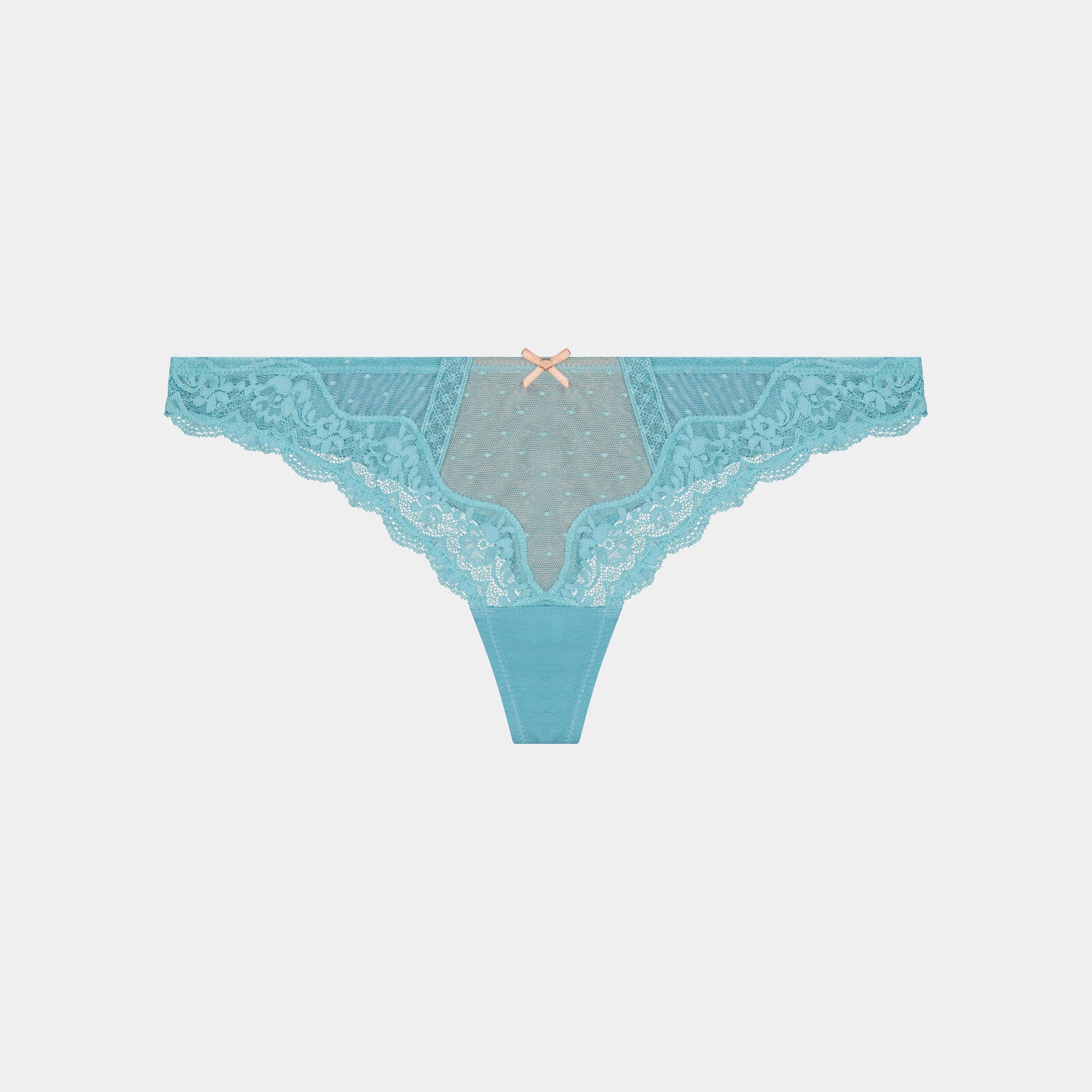 Giselle Thong in PORCELAIN/TUSCANY. Flat lay front view