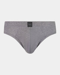 High Tech Cotton Mens Brief in GREY MARL. Flat lay front view