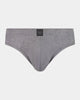 High Tech Cotton Mens Brief in GREY MARL. Flat lay front view