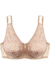 Charlotte Underwire Bra in TOFFEE. Flat lay front view