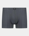 Cotton Stretch Mens Trunk in CHAR BLACK. Flat lay front view