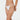 Model wears Clemence Thong in WHITE. On body front view
