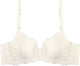 Body Lace Contour Bra in ANTIQUE WHITE. Flat lay front view