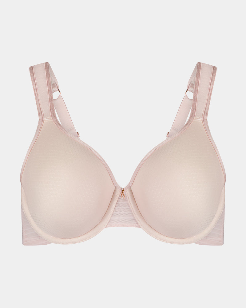Perfect Lines Contour Bra in PALE LILAC. Flat lay front view