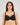 Model wears Laurel Underwire Bra in BLACK. On body front view