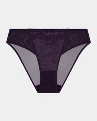 Madison Bikini in PURPLE VELVET. Flat lay front view