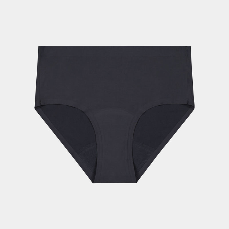 Flo Light Midi in BLACK. Flat lay front view