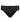Coral High Cut Brief in BLACK. Flat lay front view