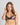 Model wears Flora Serenity Contour Bra in SERENITY PRINT/BLACK. On body front view