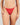 Model wears Wrapped In Bows Tanga in SALSA. On body front view