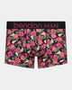 Retros Print Mens Trunk in SUMMER FRUITS PRINT. Flat lay front view