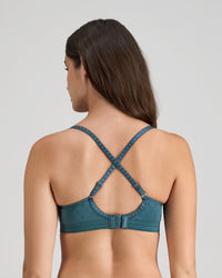Bendon Body Contour Bra in MEDITERRANEA. Flat lay back view