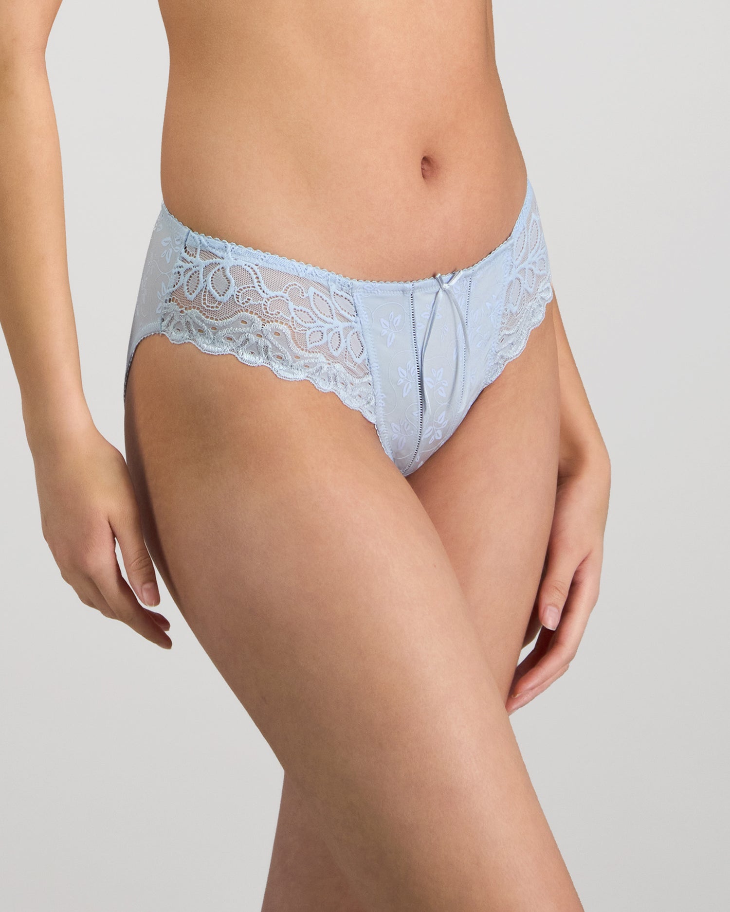Model wears Yvette Bikini in SKYWAY. On body side view