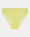 Elevate High Cut Brief in LEMON MERINGUE. Flat lay front view