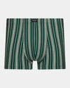Cotton Stretch Mens Trunk in RAIN FOREST STRIPE. Flat lay front view