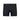 Bamboo Mens Trunk in BLACK. Flat lay front view