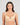 Model wears Bendon Body Lace Wire Free Bra in LATTE. On body front view