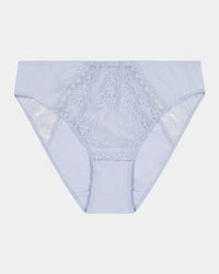 Amplify High Cut Brief in SKYWAY. Flat lay front view