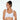 Model wears Active Contour Bra in WHITE. On body front view