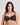 Model wears My Fit Lace Underwire Bra in BLACK. On body front view
